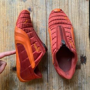 RARE VINTAGE Puma sneakers red orange sz 7